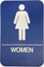 Women's Sign, Blue, 9in H x 6in W