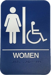 Women's Handicap Sign, Blue, 9in H x 6in W