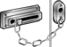 Door Guard Chain 3-5/8in Brass