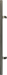 Offset Long Ladder Pull with Flat Tips, 1in Diameter, 36in Length, 20in CTC Post, 630/US32D Satin Stainless Steel