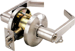 Entrance Lever, Grade 2, 6-Pin Schlage C Keyway KD, 2-3/4in Backset, 626/US26D Satin Chrome