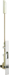 Automatic Flush Bolt Top Only, UL 3 Hour Rated, 12in Extension Rod, 1 in x 6-3/4in Face, 630/US32D Satin Stainless Steel