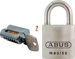 Chrome Plated Brass Padlock 1-7/8in Wide - Schlage C-K Keyway 0-Bitted, Shackle - 3/8in Diameter and 1-1/16in Vertical Clearance, Boxed