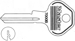 Master Lock Key Blank 6-Pin