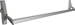 LHR Rim Crossbar Exit Device, Crossbar Fits Narrow Stile Glass Doors up to 48in, Grade 1, 628 Satin Aluminum - CRL / CR Laurence 