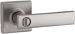 Vedani Square Privacy Lever, 6-Way Adjustable Latch 2-3/8in-2-3/4in Backset, Grade 2, 619/US15 Satin Nickel
