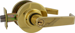 Entry Clutched Lever Lockset, Marks C Keyway, 6 Pin, 2-3/4in Backset, ANSI Strike, Grade 2, 605/US3 Bright Brass