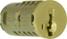 KW1 SmartKey Deadbolt Cylinder Plug Only, 605/US3 Bright Brass