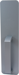 Dummy Trim Offset Pull Plate, 689/SP28 Powder-Coated Aluminum