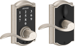 Touchscreen Keypad Lever Camelot with Accent Lever, Grade 2, 5-Pin C Keyway KD, Option Adjustable Backset 2-3/8 to 2-3/4, 619/US15 Satin Nickel