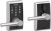 Touchscreen Keypad Lever Century with Broadway Lever, Grade 2, 5-Pin C Keyway KD, Option Adjustable Backset 2-3/8 to 2-3/4, 625/US26 Bright Chrome