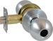 Grade 2 Storeroom Orbit Knob, Less Cylinder, 2 3/4 Backset (11-096), T-Strike (10-001), 626/US26D Satin Chrome
