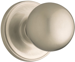 Passage, Huntington Knob, Non-Keyed, Medium Duty, Cylindrical Lock, 6-Way Adjustable Latch, Radius Corner Strike, UL, Grade 2, US15/619 Satin Nickel