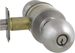 Entry Ball Knob, Schlage C Keyway, 2-3/4in Backset, Grade 2, 630/US32D Satin Stainless Steel