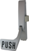 LHR Push Paddle Rim Exit Device, 628 Satin Aluminum - CRL / CR Laurence