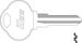 Club Key Blank CB4 CLB4