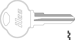 Club Key Blank CB6 CLB6