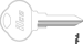 Club Key Blank CB13 CLB13