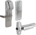 KIT - Magnetic Stripe (Swipe Card) Network Hardwired Classroom/Storeroom, Exit Trim for RIM or CVR (Concealed Vertical Rod/Cable) Exit Devices, Rhodes Lever, Key-in-Lever, 6-Pin C Keyway (0-Bitted Brushed Chrome Cylinder 626), UL, Field Reversible Handing, Grade 1, 626/US26D Satin Chrome