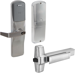 KIT - Multi-Technology Reader Network Hardwired Classroom/Storeroom, Exit Trim for RIM or CVR (Concealed Vertical Rod/Cable) Exit Devices, Rhodes Lever, FSIC (Schlage Full Size IC), Less Core, UL, Field Reversible Handing, Grade 1, 626/US26D Satin Chrome