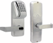 KIT - Magnetic Stripe (Swipe Card) and Keypad Network Hardwired Classroom/Storeroom, Cylindrical Lock, Rhodes Lever, FSIC (Schlage Full Size IC), Core Included, C Keyway (1-Bitted Brushed Chrome Cylinder 626), 2-3/4in Backset, UL, ANSI Strike, Field Reversible Handing, Grade 1, 626/US26D Satin Chrome