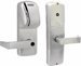 KIT - Magnetic Stripe (Swipe Card) Network Hardwired Privacy, Cylindrical Lock, Rhodes Lever, Key-in-Lever, Less Cylinder, 2-3/4in Backset, UL, ANSI Strike, Field Reversible Handing, Grade 1, 626/US26D Satin Chrome