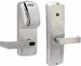 KIT - Magnetic Stripe (Swipe Card) Network Hardwired Privacy, Cylindrical Lock, Rhodes Lever, SFIC (Small Format IC), Less Core, 2-3/4in Backset, UL, ANSI Strike, Field Reversible Handing, Grade 1, 626/US26D Satin Chrome