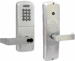 KIT - Keypad Network Hardwired Privacy, Cylindrical Lock, Rhodes Lever, FSIC (Schlage Full Size IC), Less Core, 2-3/4in Backset, UL, ANSI Strike, Field Reversible Handing, Grade 1, 626/US26D Satin Chrome