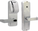 KIT - Magnetic Stripe (Swipe Card) Network Hardwired Privacy, Cylindrical Lock, Rhodes Lever, FSIC (Schlage Full Size IC), Less Core, 2-3/4in Backset, UL, ANSI Strike, Field Reversible Handing, Grade 1, 626/US26D Satin Chrome