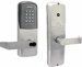 KIT - Multi-Technology Reader and Keypad Network Hardwired Privacy, Mortise Lock, Rhodes Lever, FSIC (Schlage Full Size IC), Less Core, 2-3/4in Backset, UL, ANSI Strike, Field Reversible Handing, Grade 1, 626/US26D Satin Chrome