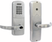 KIT - Keypad Network Hardwired Privacy, Mortise Lock, Sparta Lever, SFIC (Small Format IC), Less Core, 2-3/4in Backset, UL, ANSI Strike, Field Reversible Handing, Grade 1, 626/US26D Satin Chrome