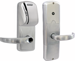 KIT - Magnetic Stripe (Swipe Card) Network Hardwired Privacy, Mortise Lock, Sparta Lever, Key-in-Lever, Less Cylinder, 2-3/4in Backset, UL, ANSI Strike, Field Reversible Handing, Grade 1, 626/US26D Satin Chrome