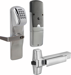 KIT - Magnetic Stripe (Swipe Card) and Keypad Networked Wireless Classroom/Storeroom, Exit Trim for RIM or CVR (Concealed Vertical Rod/Cable) Exit Devices, Rhodes Lever, FSIC (Schlage Full Size IC), Less Core, UL, Field Reversible Handing, Grade 1, 626/US26D Satin Chrome
