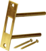Strike Plate 4-3/4in x 1-1/4in & 4-1/2in Polished Brass