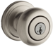 Hancock Entry Knob, KW1 Keyway, Keyed Alike 3, 6-Way Adjustable Latch 2-3/8in-2-3/4in Backset, Grade 2, 619/US15 Satin Nickel