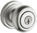 Hancock Entry Knob, KW1 Keyway, Keyed Alike 3, 6-Way Adjustable Latch 2-3/8in-2-3/4in Backset, Grade 2, 626/US26D Satin Chrome