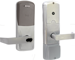 KIT - Multi-Technology Reader Stand Alone Office, Mortise Lock, Rhodes Lever, FSIC (Schlage Full Size IC), Less Core, 8AA Battery Kit, 2-3/4in Backset, UL, ANSI Strike, Field Reversible Handing, Grade 1, 626/US26D Satin Chrome