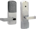 KIT - Multi-Technology Reader and Keypad Stand Alone Office, Mortise Lock, Rhodes Lever, FSIC (Schlage Full Size IC), Core Included, C Keyway (1-Bitted Brushed Chrome Cylinder 626), 8AA Battery Kit, 2-3/4in Backset, UL, ANSI Strike, Field Reversible Handing, Grade 1, 626/US26D Satin Chrome