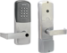 KIT - Multi-Technology Reader and Keypad Stand Alone Office, Mortise Lock, Rhodes Lever, Key-in-Lever, Less Cylinder, 8AA Battery Kit, 2-3/4in Backset, UL, ANSI Strike, Field Reversible Handing, Grade 1, 626/US26D Satin Chrome