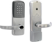 KIT - Multi-Technology Reader and Keypad Stand Alone Office, Mortise Lock, Sparta Lever, FSIC (Schlage Full Size IC), Less Core, 8AA Battery Kit, 2-3/4in Backset, UL, ANSI Strike, Field Reversible Handing, Grade 1, 626/US26D Satin Chrome