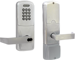 KIT - Keypad Stand Alone Classroom/Storeroom, Mortise Lock, Rhodes Lever, SFIC (Small Format IC), Less Core, 8AA Battery Kit, 2-3/4in Backset, UL, ANSI Strike, Field Reversible Handing, Grade 1, 626/US26D Satin Chrome