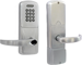 KIT - Keypad Stand Alone Classroom/Storeroom, Mortise Lock, Sparta Lever, FSIC (Schlage Full Size IC), Less Core, 8AA Battery Kit, 2-3/4in Backset, UL, ANSI Strike, Field Reversible Handing, Grade 1, 626/US26D Satin Chrome