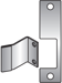 Faceplate 4-7/8in x 1-1/4in for Hookbolt Max 1in Throw, Compatible Locksets: Adams Rite, Others, 1006 Series, 613/US10B Dark Bronze Toned