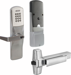 KIT - Keypad Networked Wireless Classroom/Storeroom, Exit Trim for RIM or CVR (Concealed Vertical Rod/Cable) Exit Devices, Rhodes Lever, SFIC (Small Format IC), Less Core, 8AA Battery Kit, UL, Field Reversible Handing, Grade 1, 626/US26D Satin Chrome