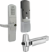 KIT - Keypad Networked Wireless Classroom/Storeroom, Exit Trim for RIM or CVR (Concealed Vertical Rod/Cable) Exit Devices, Sparta Lever, FSIC (Schlage Full Size IC), Less Core, 8AA Battery Kit, UL, Field Reversible Handing, Grade 1, 626/US26D Satin Chrome