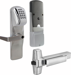 KIT - Magnetic Stripe (Swipe Card) and Keypad Networked Wireless Classroom/Storeroom, Exit Trim for RIM or CVR (Concealed Vertical Rod/Cable) Exit Devices, Rhodes Lever, Key-in-Lever, Less Cylinder, 8AA Battery Kit, UL, Field Reversible Handing, Grade 1, 626/US26D Satin Chrome