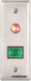 Push Button, Momentary Switch, Narrow Gang, 12/24VDC, Illuminated, Green/Red Lenses, Surface Mount, 630/US32D Satin Stainless Steel