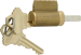 Lever Cylinder ND Series, C Keyway, 606/US4 Satin Brass