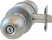 6-Line Privacy Knob Lock, B Knob, Grade 2, 2-3/4in Backset, 808 ANSI Strike, 626/US26D Satin Chrome