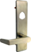 Exit Trim - 1800/6100 Series Escutcheon x Lever, Classroom or Storeroom, Augusta Lever, Less Cylinder, Grade 1, Left Hand Reverse, 630/US32D Stainless Steel